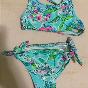 Lilly Pulitzer 2-piece bathing suit 2T! Worn twice